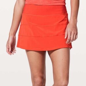Lululemon Pace Rival Skirt, regular length, Cape Red (orange-y red)